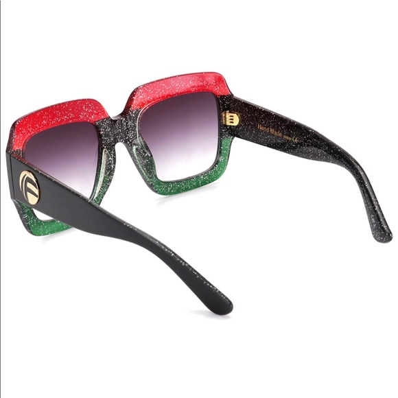 Oversized Square Sunglasses - Multi Tilted Frames - Picture 4 of 5